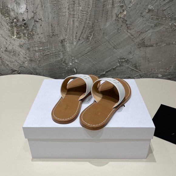 Celine white women's sandals - Picture 2 of 4